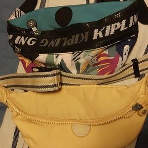 Two Kipling belt bags